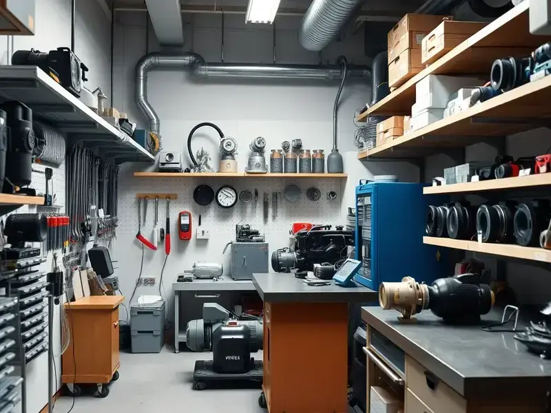  cocovv.com の作業場 - 整備された工具と測定器